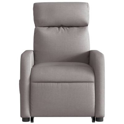 vidaXL Fauteuil inclinable électrique taupe tissu