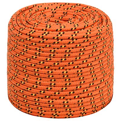 vidaXL Corde de bateau Orange 10 mm 25 m Polypropylène