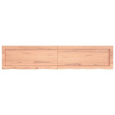 vidaXL Comptoir de salle de bain marron 140x30x(2-6) cm bois traité