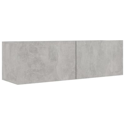 vidaXL Ensemble de meubles TV 7 pcs Gris béton Bois d'ingénierie