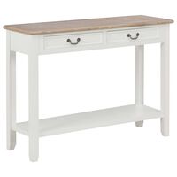 vidaXL Table console Blanc 110x35x80 cm Bois