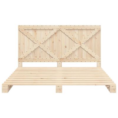 vidaXL Cadre de lit sans matelas avec tête de lit 200x200 cm