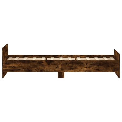 vidaXL Cadre de lit sans matelas chêne fumé 90x200cm bois d'ingénierie