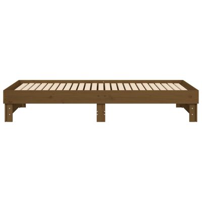 vidaXL Lit coulissant Marron miel 2x(80x200) cm Bois de pin massif