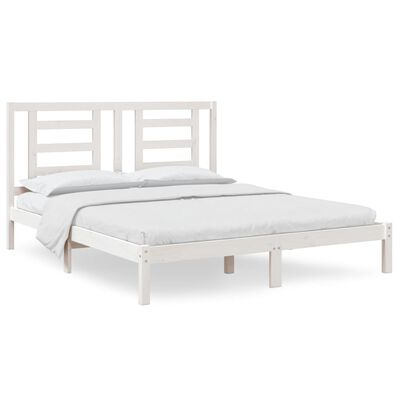 vidaXL Cadre de lit sans matelas blanc 160x200 cm bois de pin massif