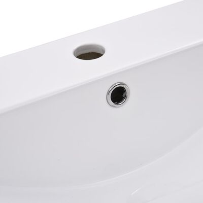 vidaXL Ensemble de meubles de salle de bain Blanc brillant Aggloméré