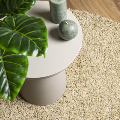 vidaXL Tapis shaggy PAMPLONA poils longs moderne doré Ø 80 cm