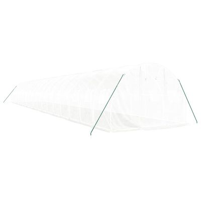 vidaXL Serre avec cadre en acier blanc 54 m² 18x3x2 m