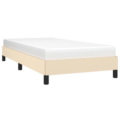 vidaXL Cadre de lit sans matelas crème 90x190 cm tissu