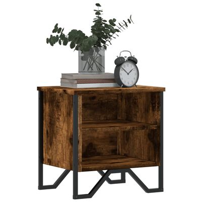 vidaXL Table de chevet chêne fumé 40x30x40 cm bois d'ingénierie