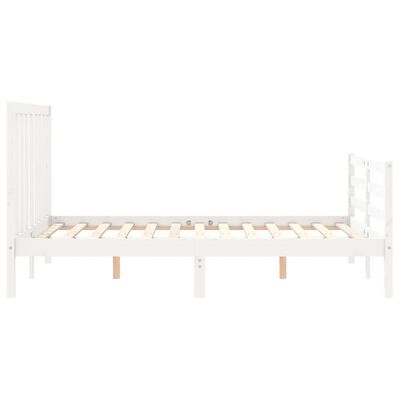 vidaXL Cadre de lit sans matelas blanc bois de pin massif