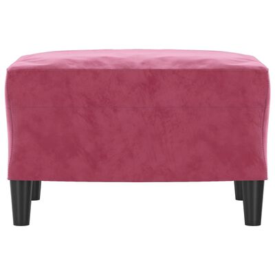 vidaXL Repose-pied Rouge bordeaux 60x50x41 cm Velours