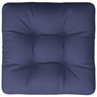 vidaXL Coussin de palette bleu marine 50x50x12 cm tissu