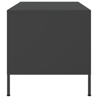 vidaXL Table basse noir 68x50x50,5 cm acier