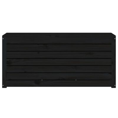 vidaXL Boîte de jardin noir 101x50,5x46,5 cm bois massif de pin