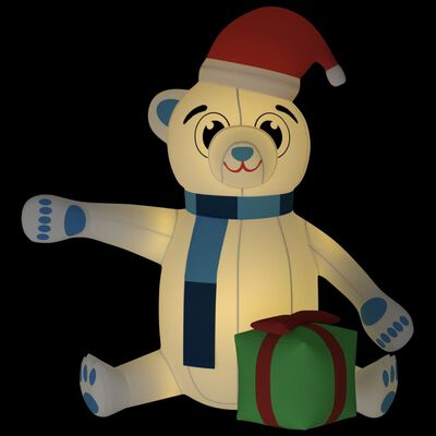 vidaXL Ours en peluche gonflable de Noël à LED 180 cm