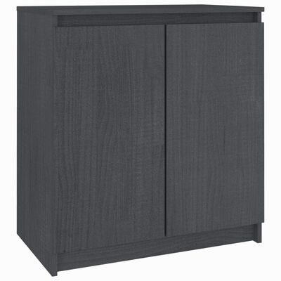 vidaXL Armoire latérale gris 60x36x65 cm bois de pin massif