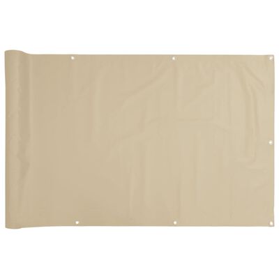 vidaXL Écran de balcon en tissu Oxford 75x400 cm Beige