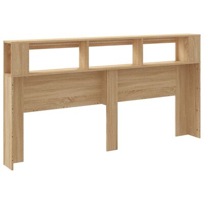 vidaXL Tête de lit à LED chêne sonoma 200x18,5x103,5cm bois ingénierie