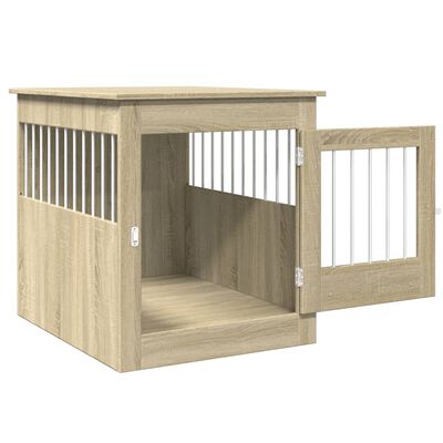 vidaXL Meuble de cage pour chiens chêne sonoma 64,5x80x71 cm