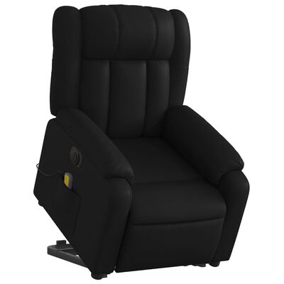 vidaXL Fauteuil inclinable de massage électrique noir similicuir