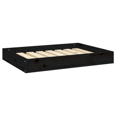 vidaXL Lit pour chien Noir 71,5x54x9 cm Bois de pin solide