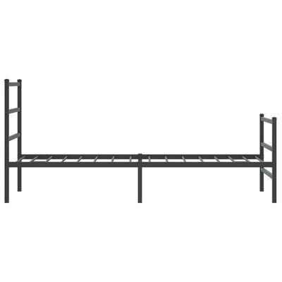 vidaXL Cadre de lit métal sans matelas avec pied de lit noir 75x190 cm