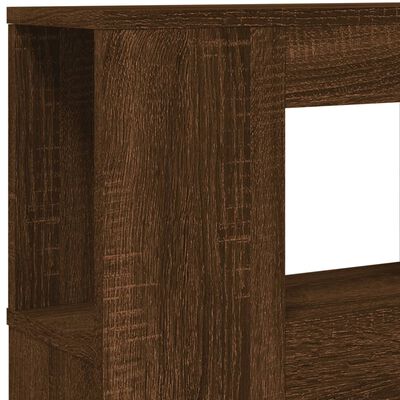 vidaXL Tête de lit à LED chêne marron 180x18,5x103,5cm bois ingénierie