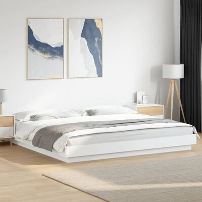 vidaXL Cadre de lit sans matelas blanc 200x200 cm