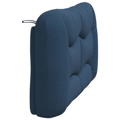 vidaXL Coussin de tête de lit bleu 140 cm tissu