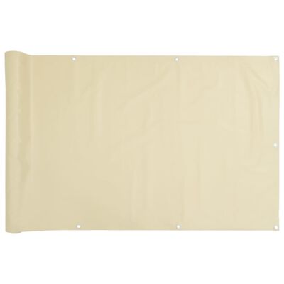 vidaXL Écran d'intimité de balcon crème 1000x120 cm PVC