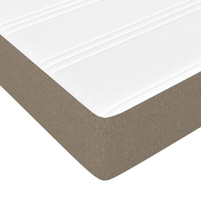 vidaXL Matelas de lit à ressorts ensachés Taupe 90x190x20 cm Tissu