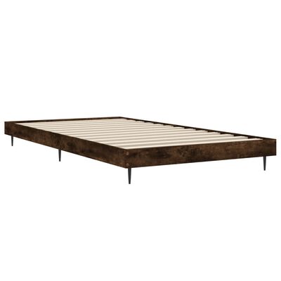 vidaXL Cadre de lit sans matelas chêne fumé 90x200cm bois d'ingénierie