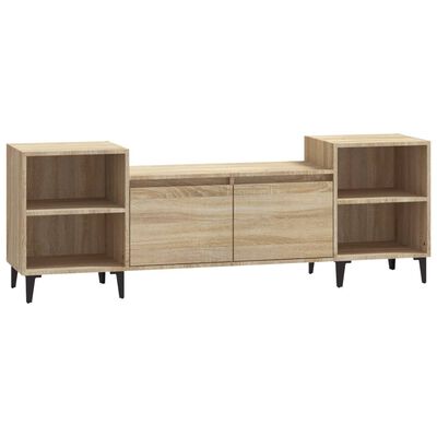 vidaXL Meuble TV Chêne sonoma 160x35x55 cm Bois d'ingénierie