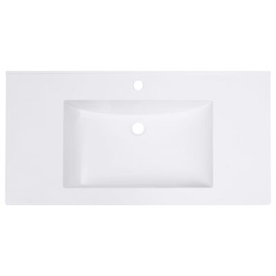 vidaXL Lavabo encastré 750x460x130 mm SMC Blanc