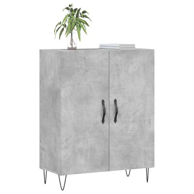 vidaXL Buffet gris béton 69,5x34x90 cm bois d'ingénierie