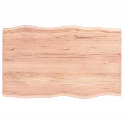 vidaXL Dessus de table bois chêne massif traité bordure assortie