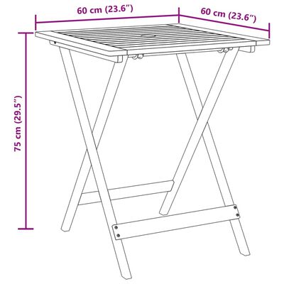 vidaXL Ensemble de bistro 3 pcs gris polypropylène et bois massif