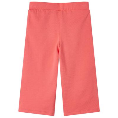 Pantalon à jambes larges pour enfants corail 116