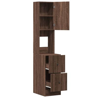 vidaXL Armoire de cuisine chêne marron 35x50x180 cm bois d’ingénierie