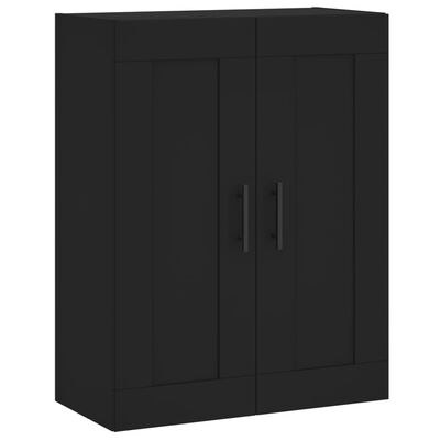 vidaXL Buffet haut Noir 69,5x34x180 cm Bois d'ingénierie