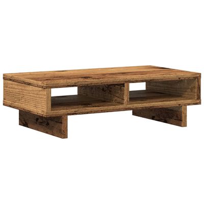 vidaXL Support de moniteur vieux bois 50x27x15 cm bois d'ingénierie