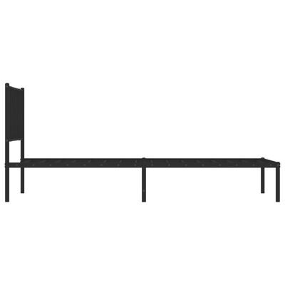 vidaXL Cadre de lit métal sans matelas avec tête de lit noir 107x203cm