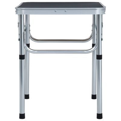 vidaXL Table pliable de camping Gris Aluminium 60x45 cm