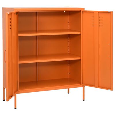 vidaXL Armoire de rangement Orange 80x35x101,5 cm Acier