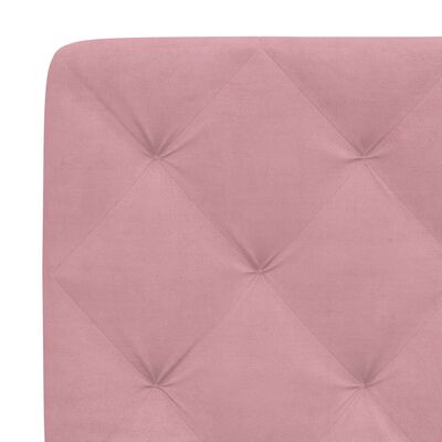 vidaXL Coussin de tête de lit rose 80 cm velours