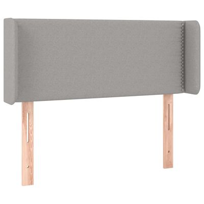 vidaXL Tête de lit à LED Gris clair 93x16x78/88 cm Tissu