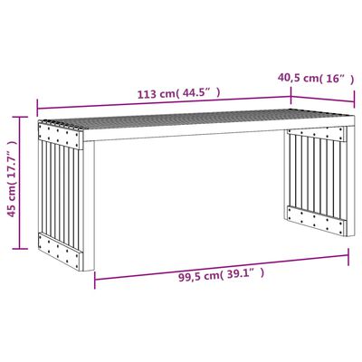 vidaXL Banc de jardin extensible 212,5x40,5x45 cm bois massif de pin