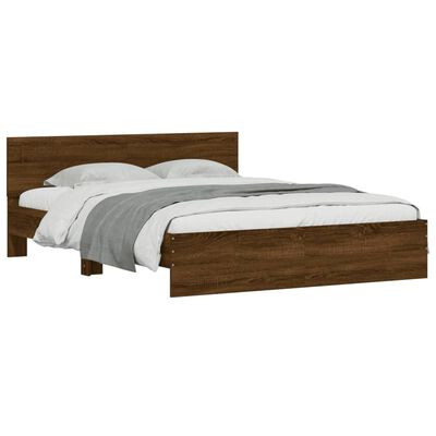 vidaXL Cadre de lit sans matelas chêne marron 140x200 cm