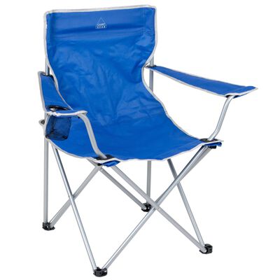 Bo-Camp Chaise pliable de camping Acier Bleu 1267188